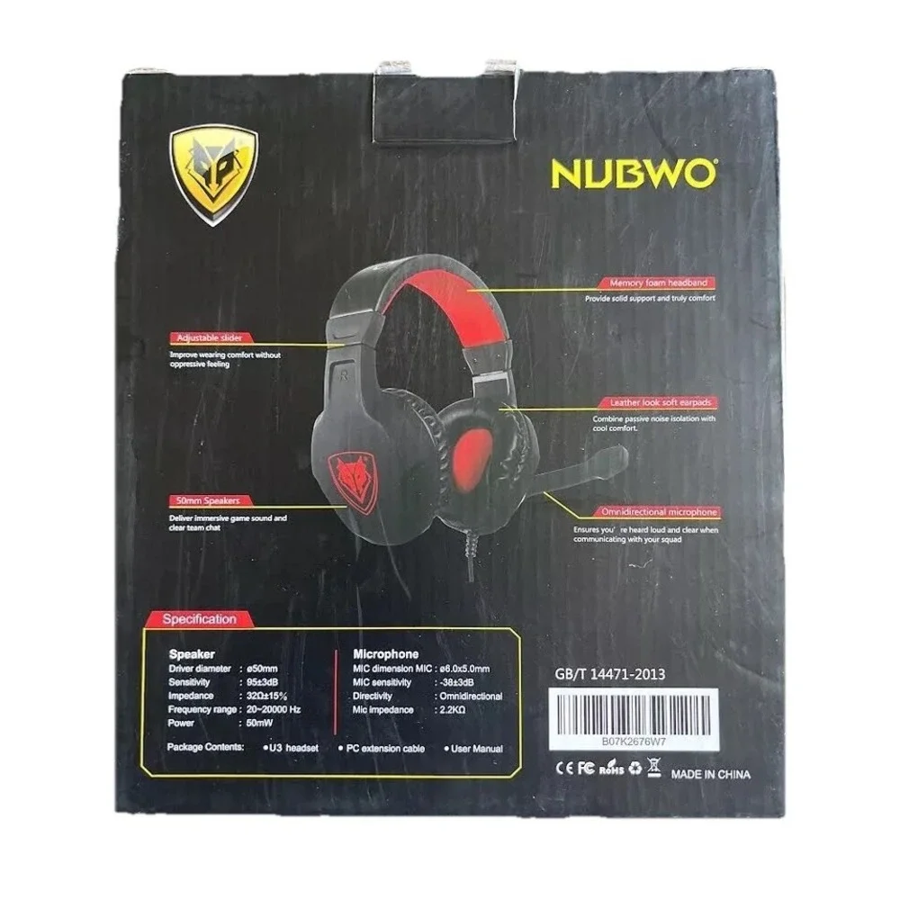 NUBWO gaming headset